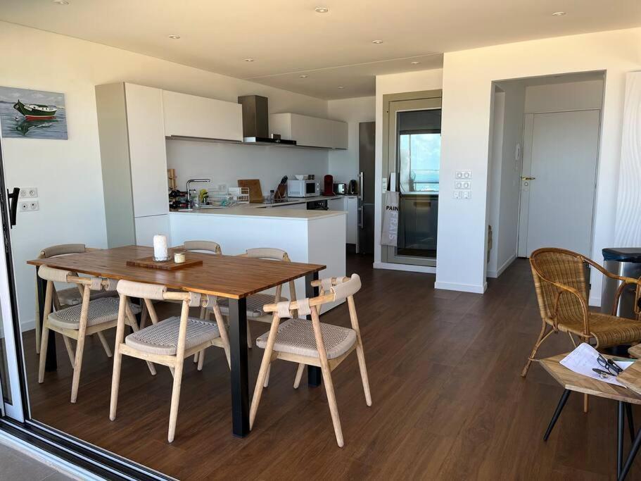 Premiere Ligne Acces Prive Et Direct A La Plage Vue Mer 阿卡雄 外观 照片