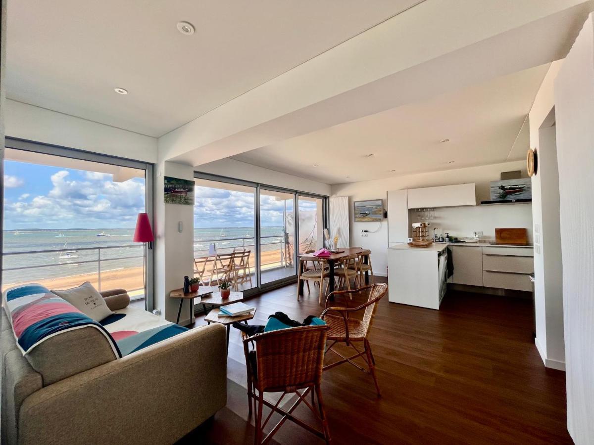Premiere Ligne Acces Prive Et Direct A La Plage Vue Mer 阿卡雄 外观 照片