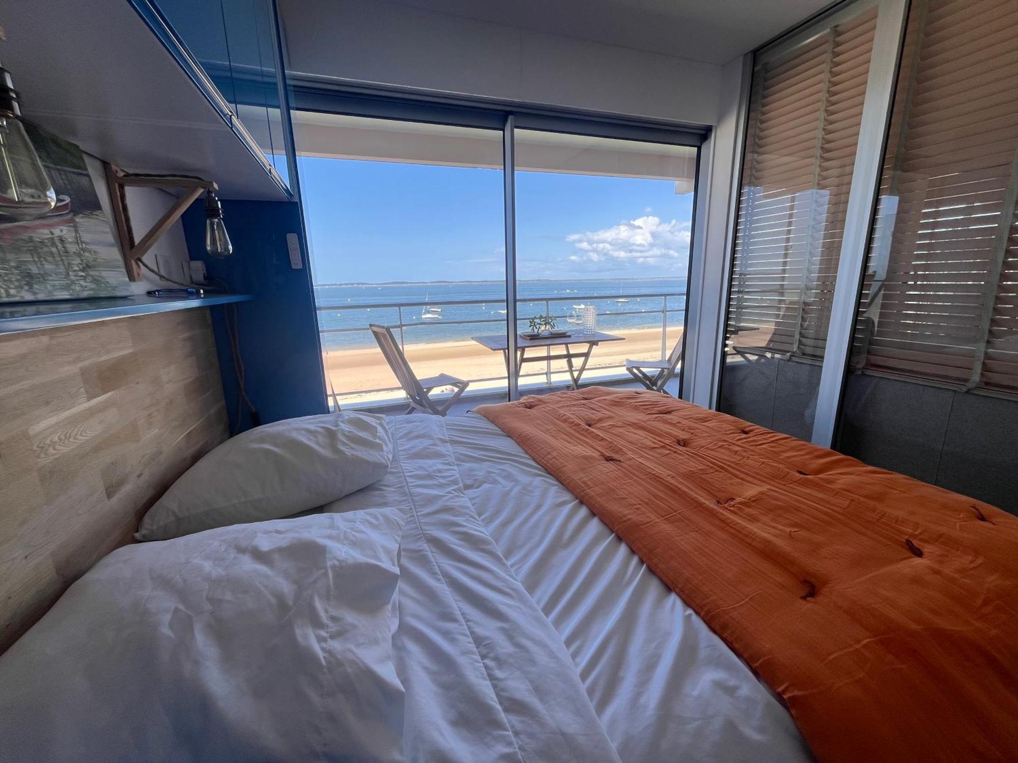 Premiere Ligne Acces Prive Et Direct A La Plage Vue Mer 阿卡雄 外观 照片